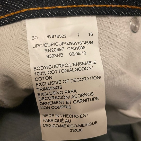 NWT Dickies, Regular Fit Jeans, 9393NB in Indigo Blue, 33x30 - Picture 4 of 4